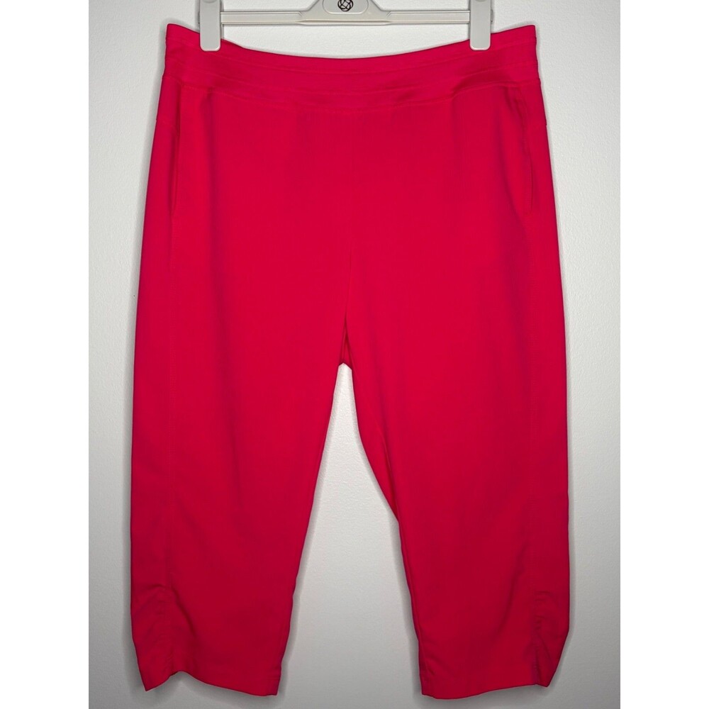 Weekends By Chico's Polyester Blend Pink Pull On Capri Pants Size 3